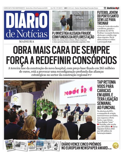 Edição do dia 26 Fevereiro 2026 da pubicação Diário de Notícias