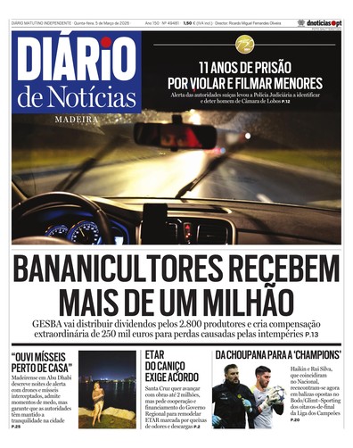 Edição do dia 5 Março 2026 da pubicação Diário de Notícias