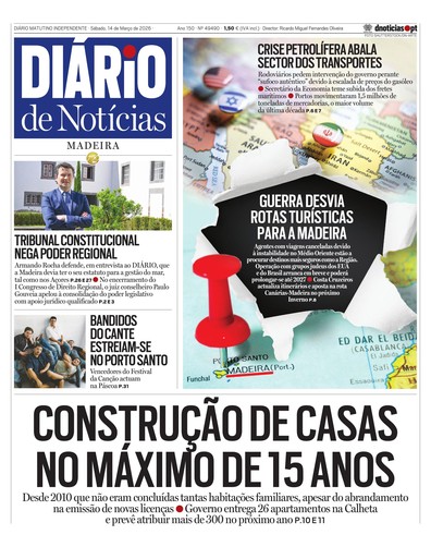 Edição do dia 14 Março 2026 da pubicação Diário de Notícias