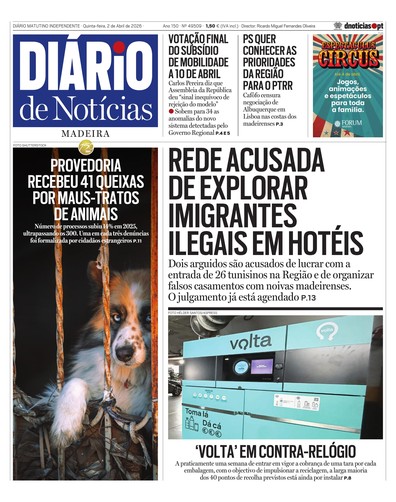 Edição do dia 2 Abril 2026 da pubicação Diário de Notícias