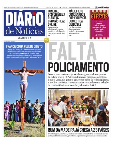 Edição do dia 4 Abril 2026 da pubicação Diário de Notícias