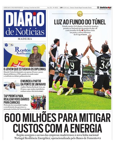 Edição do dia 5 Abril 2026 da pubicação Diário de Notícias