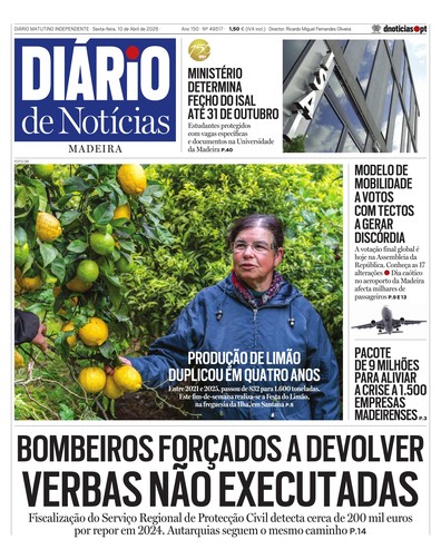 Edição do dia 10 Abril 2026 da pubicação Diário de Notícias