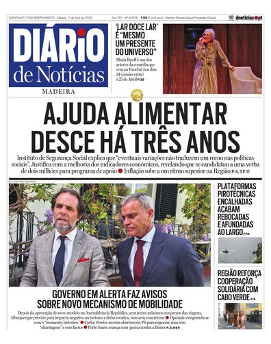 Edição do dia 11 Abril 2026 da pubicação Diário de Notícias