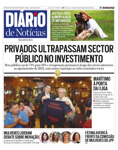Edição do dia 18 Abril 2026 da pubicação Diário de Notícias