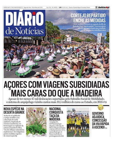 Edição do dia 18 Maio 2026 da pubicação Diário de Notícias