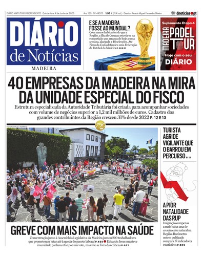 Edição do dia 4 Junho 2026 da pubicação Diário de Notícias