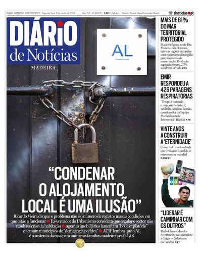 Edição do dia 8 Junho 2026 da pubicação Diário de Notícias