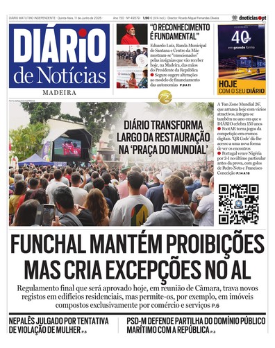 Edição do dia 11 Junho 2026 da pubicação Diário de Notícias