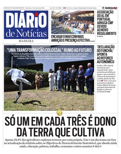 Edição do dia 12 Junho 2026 da pubicação Diário de Notícias