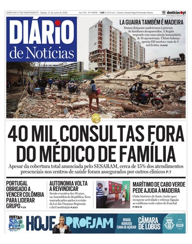 Edição do dia 27 Junho 2026 da pubicação Diário de Notícias