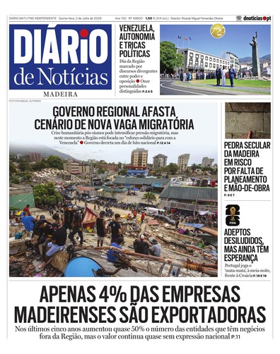 Edição do dia 2 Julho 2026 da pubicação Diário de Notícias