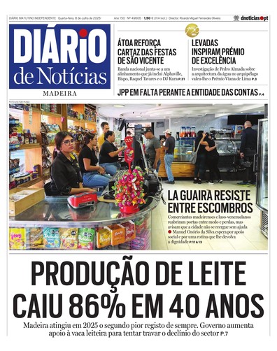 Edição do dia 8 Julho 2026 da pubicação Diário de Notícias