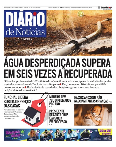 Edição do dia 18 Julho 2026 da pubicação Diário de Notícias