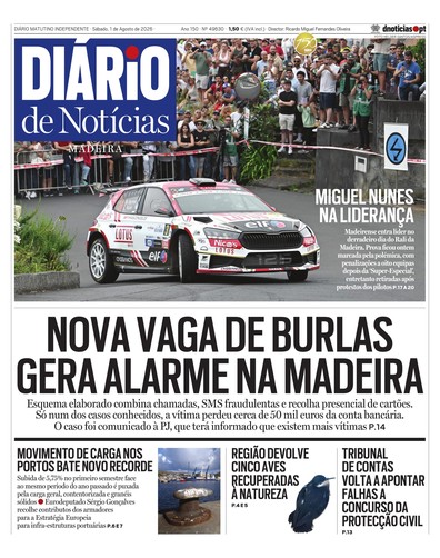 Edição do dia 1 Agosto 2026 da pubicação Diário de Notícias
