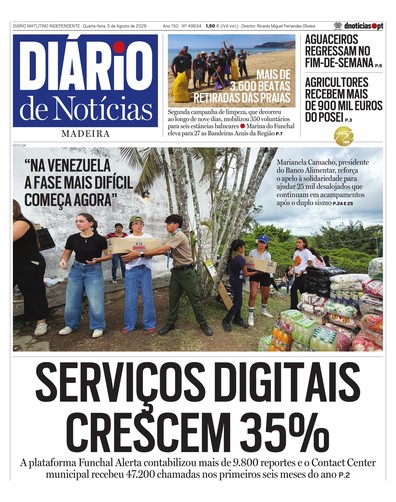 Edição do dia 5 Agosto 2026 da pubicação Diário de Notícias