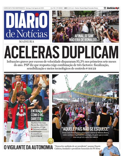 Edição do dia 9 Agosto 2026 da pubicação Diário de Notícias