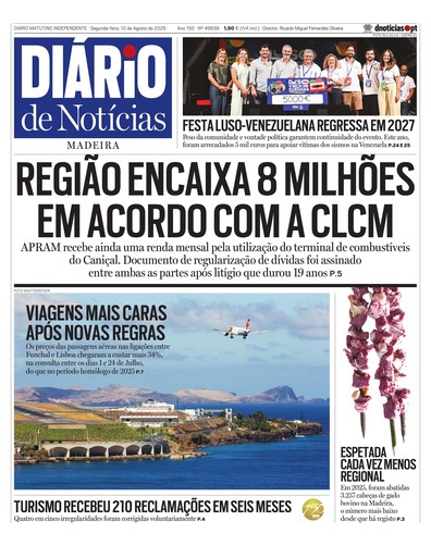 Edição do dia 10 Agosto 2026 da pubicação Diário de Notícias