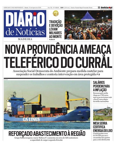 Edição do dia 15 Agosto 2026 da pubicação Diário de Notícias