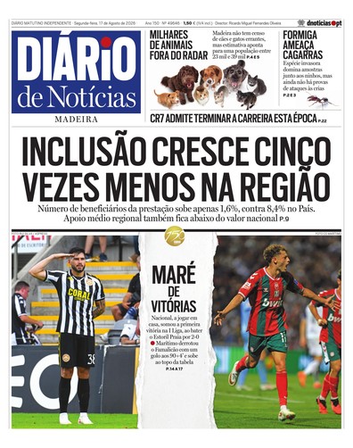 Edição do dia 17 Agosto 2026 da pubicação Diário de Notícias