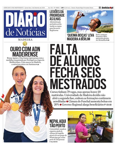 Edição do dia 3 Setembro 2026 da pubicação Diário de Notícias