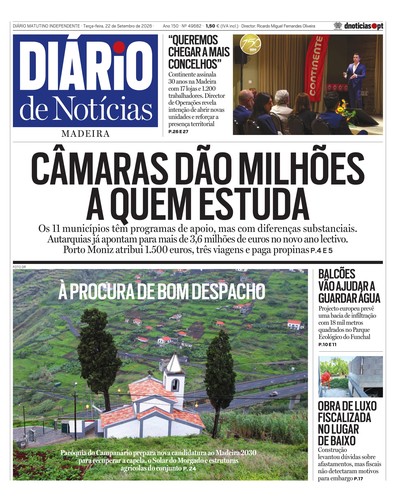 Edição do dia 22 Setembro 2026 da pubicação Diário de Notícias