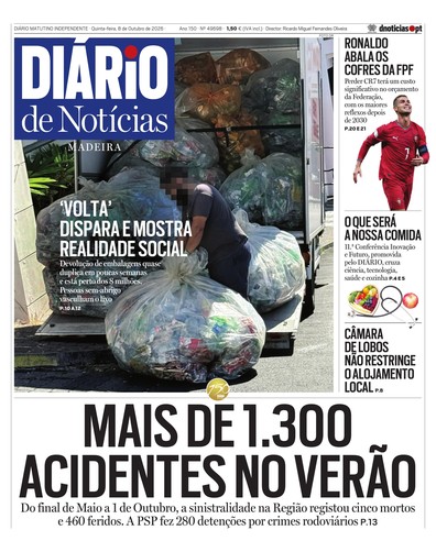 Edição do dia 8 Outubro 2026 da pubicação Diário de Notícias