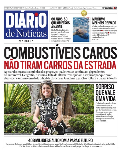 Edição do dia 9 Outubro 2026 da pubicação Diário de Notícias