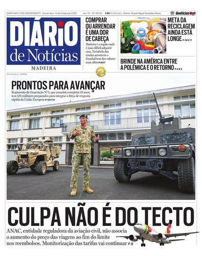 Edição do dia 15 Outubro 2026 da pubicação Diário de Notícias