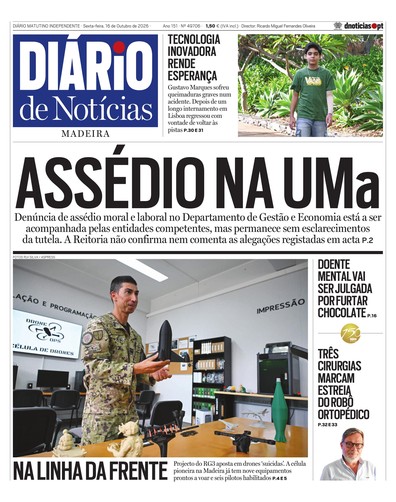 Edição do dia 16 Outubro 2026 da pubicação Diário de Notícias