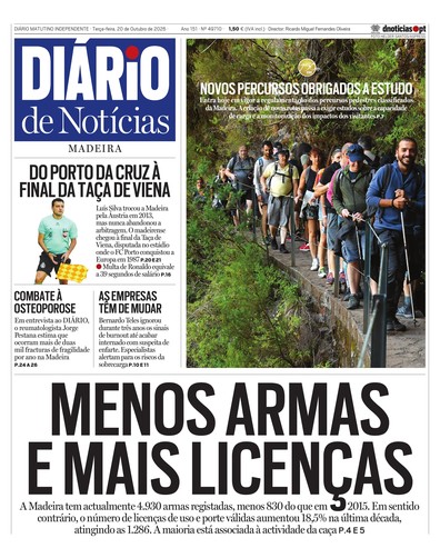 Edição do dia 20 Outubro 2026 da pubicação Diário de Notícias