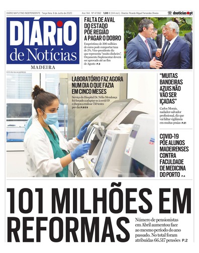 Edição do dia 9 Junho 2020 da pubicação Diário de Notícias