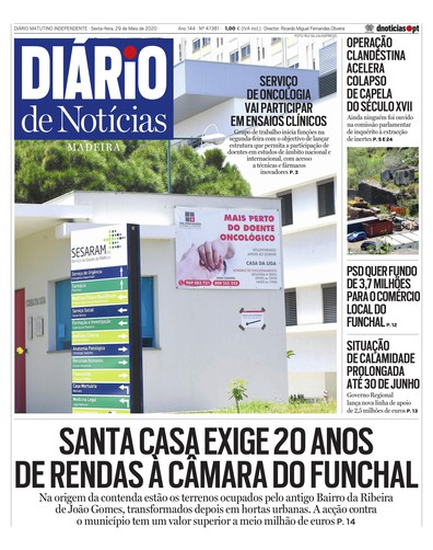 Edição do dia 29 Maio 2020 da pubicação Diário de Notícias