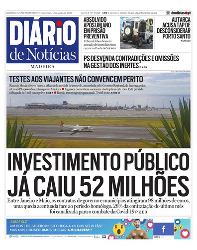 Edição do dia 12 Junho 2020 da pubicação Diário de Notícias