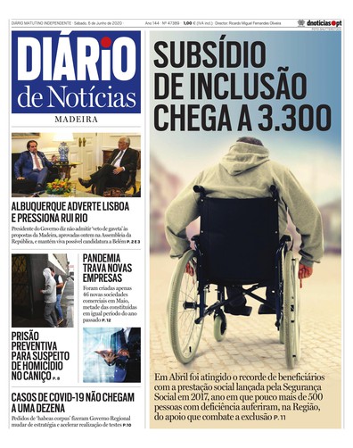 Edição do dia 6 Junho 2020 da pubicação Diário de Notícias