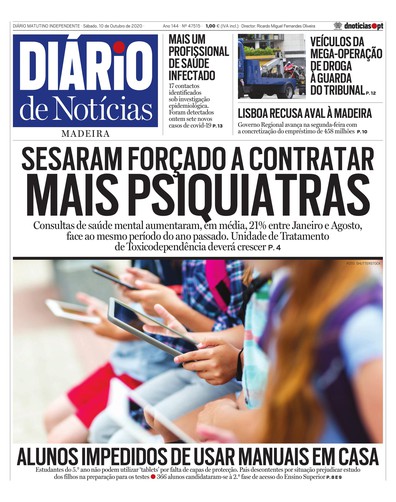 Edição do dia 10 Outubro 2020 da pubicação Diário de Notícias