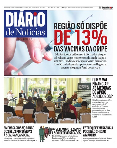 Edição do dia 21 Outubro 2020 da pubicação Diário de Notícias