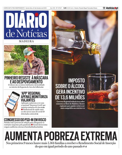 Edição do dia 22 Outubro 2020 da pubicação Diário de Notícias