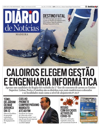 Edição do dia 3 Outubro 2020 da pubicação Diário de Notícias