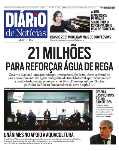 Edição do dia 7 Outubro 2020 da pubicação Diário de Notícias