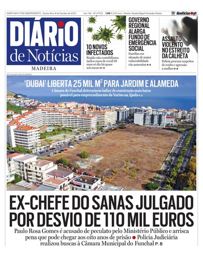 Edição do dia 8 Outubro 2020 da pubicação Diário de Notícias