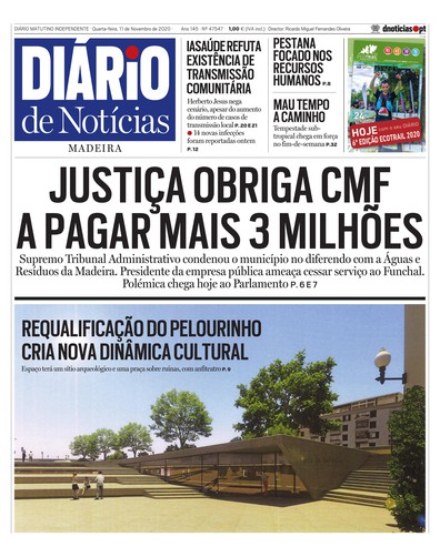 Edição do dia 11 Novembro 2020 da pubicação Diário de Notícias