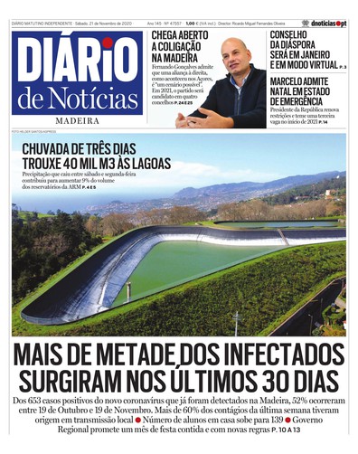 Edição do dia 21 Novembro 2020 da pubicação Diário de Notícias