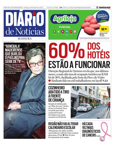 Edição do dia 22 Novembro 2020 da pubicação Diário de Notícias