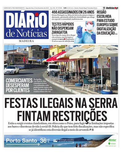Edição do dia 23 Novembro 2020 da pubicação Diário de Notícias