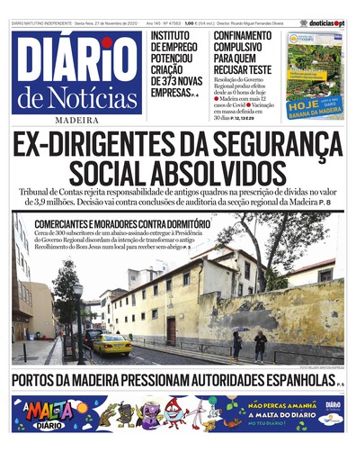 Edição do dia 27 Novembro 2020 da pubicação Diário de Notícias