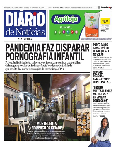 Edição do dia 29 Novembro 2020 da pubicação Diário de Notícias