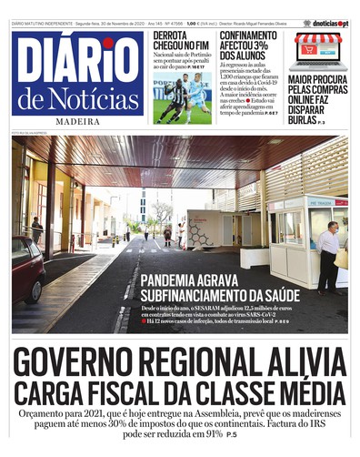 Edição do dia 30 Novembro 2020 da pubicação Diário de Notícias