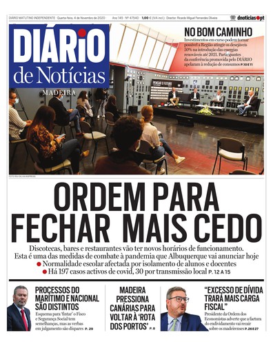 Edição do dia 4 Novembro 2020 da pubicação Diário de Notícias