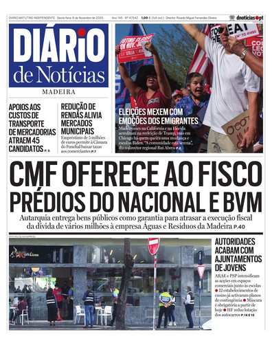 Edição do dia 6 Novembro 2020 da pubicação Diário de Notícias